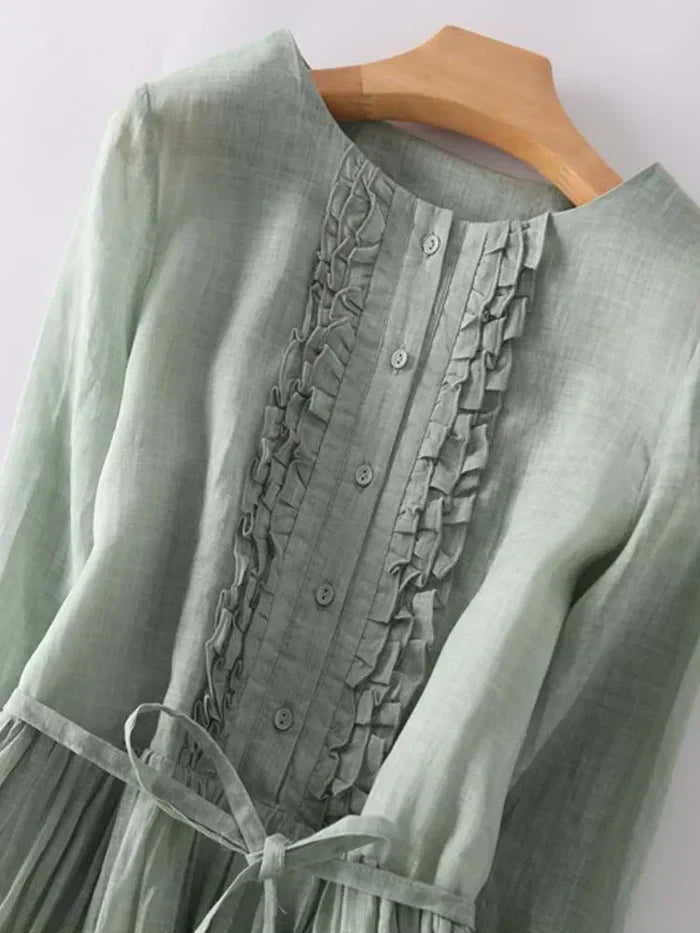 Amaya™ - Elegant Linen Dress