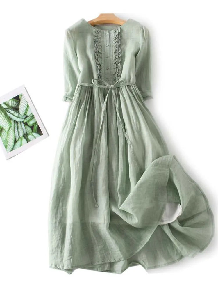 GR | Elegante Leinenkleid