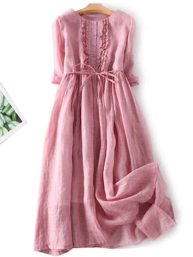 GR | Elegante Leinenkleid