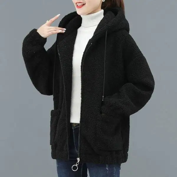 GR | Lässige Herbst Fleece Weste mit Kapuze für Frauen
