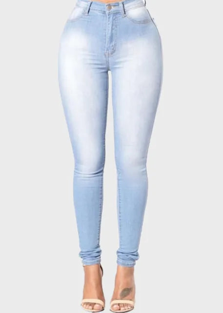 GR - High-waisted skinny office jeans for women