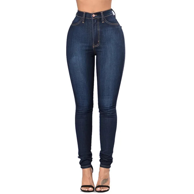 GR - High-waisted skinny office jeans for women