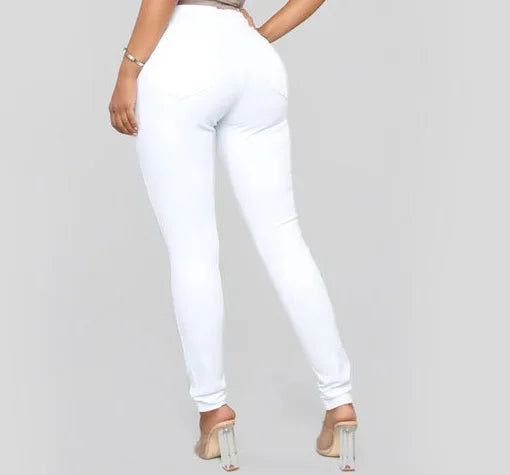 GR - High-waisted skinny office jeans for women