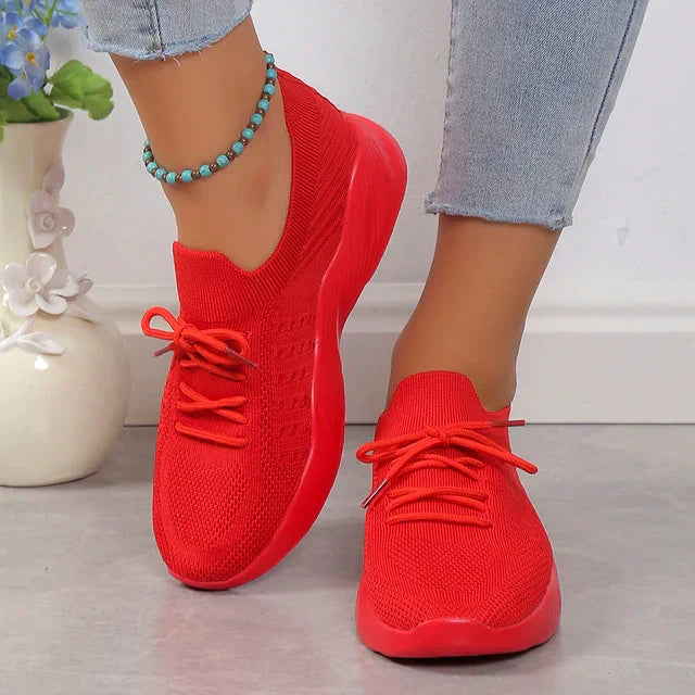 Women's Mesh Breathable Lace-Up Sneakers