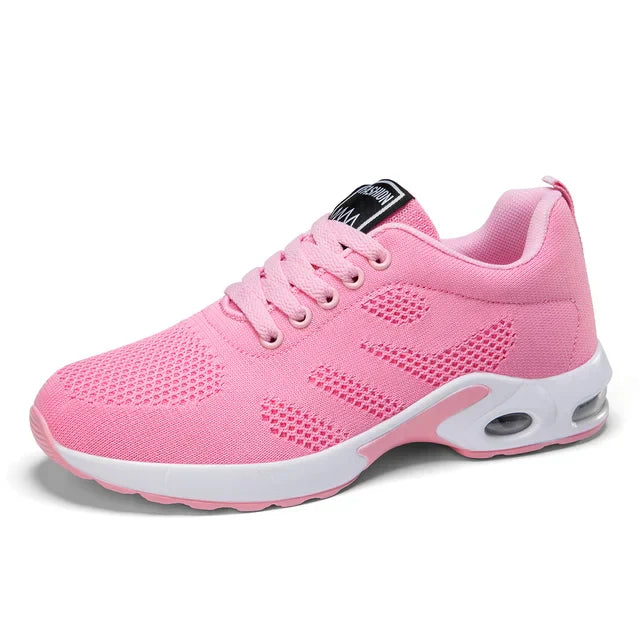 Women's Breathable Lightweight White Running Shoes