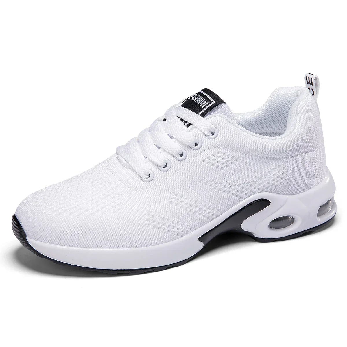 Women's Breathable Lightweight White Running Shoes