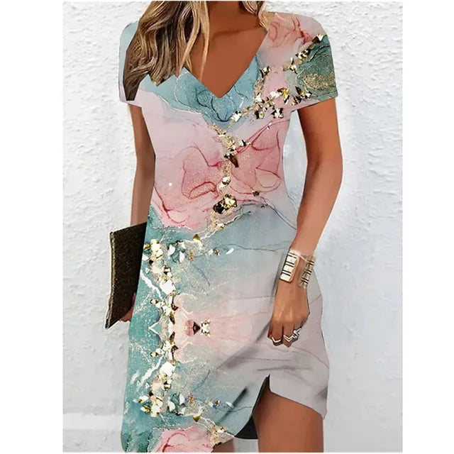 GR | Beige glitter cocktail dress