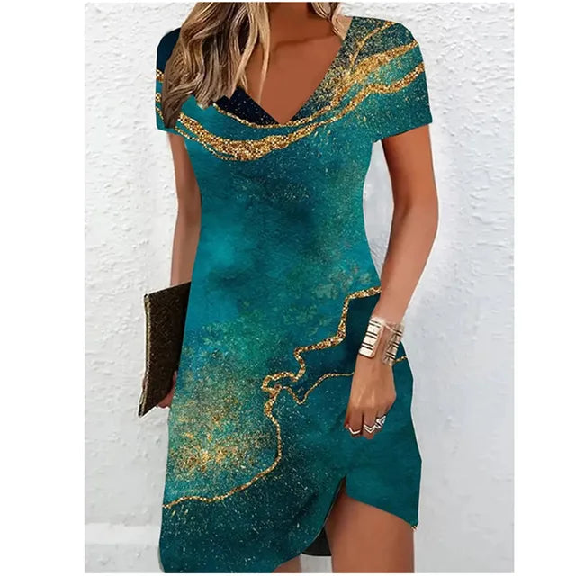 GR | Beige glitter cocktail dress