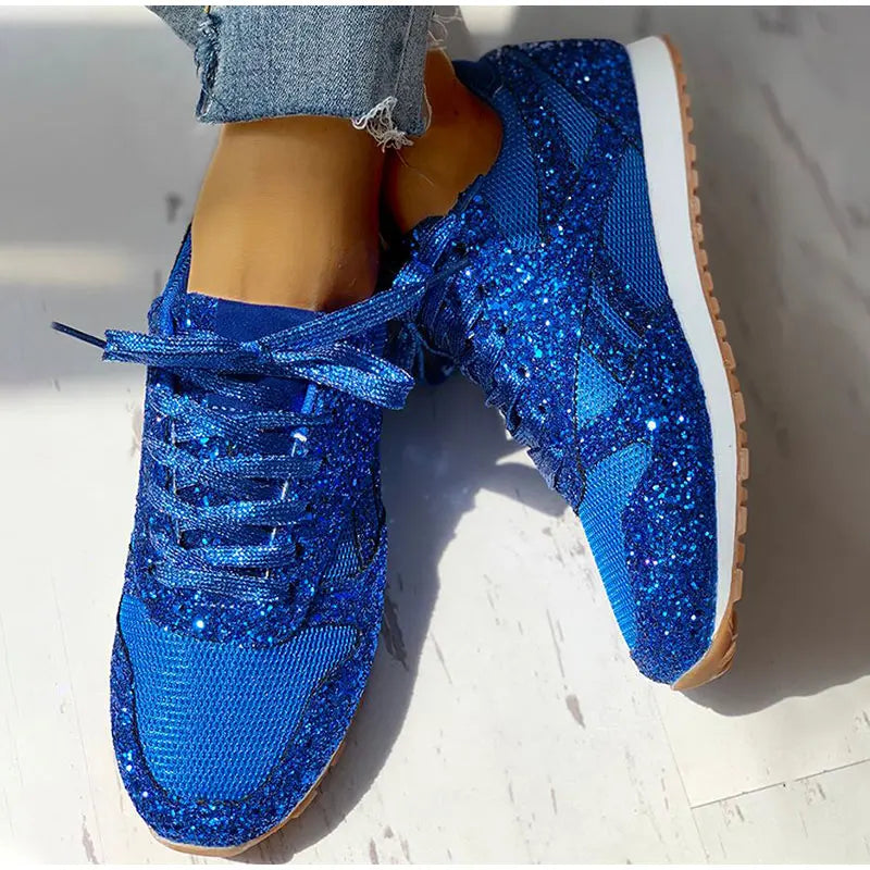 GR | Glittery sequined sports shoes