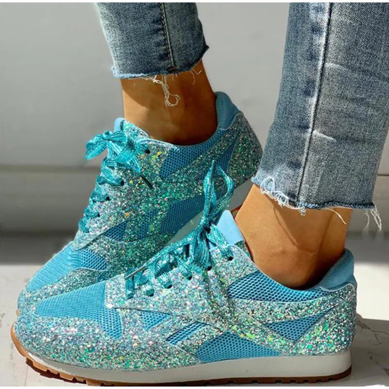 GR | Glittery sequined sports shoes