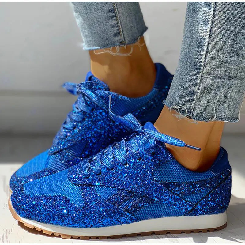 GR | Glittery sequined sports shoes