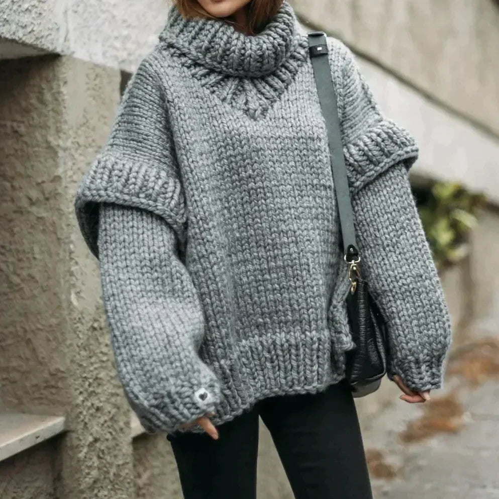 GR | Oversized Pullover Mit Rollkragen