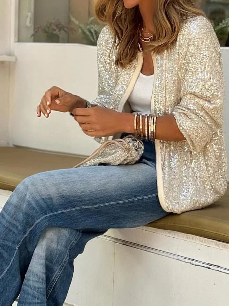 GR | Sequin Loungewear Jacket for Women