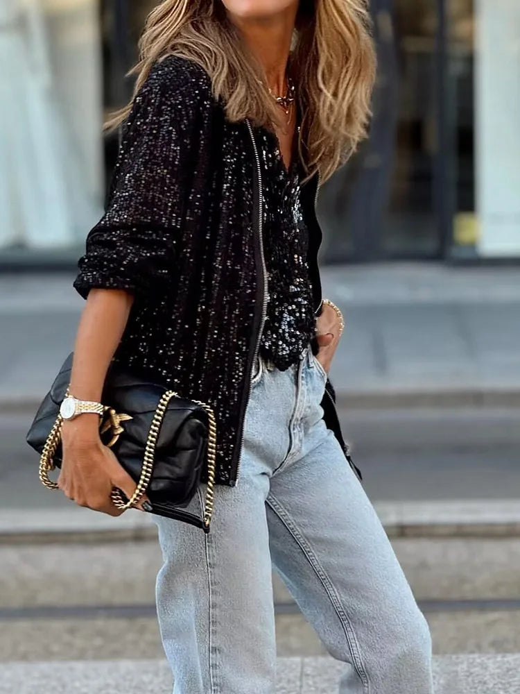 GR | Sequin Loungewear Jacket for Women