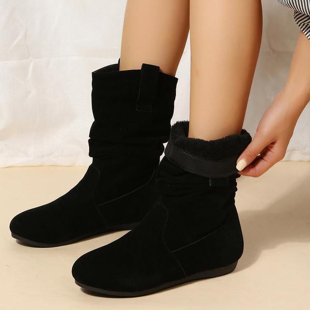 GR | Plush boots with flat soles 