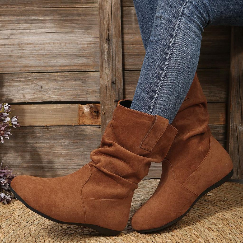 GR | Plush boots with flat soles 