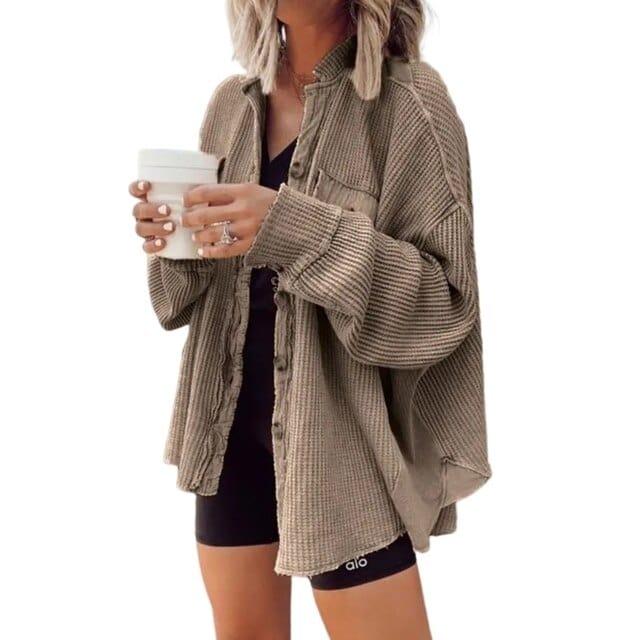 GR | Fashionable corduroy jacket with buttons