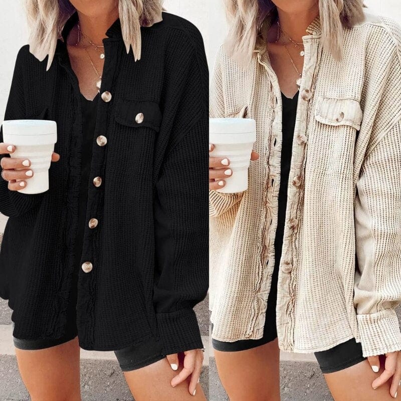 GR | Fashionable corduroy jacket with buttons