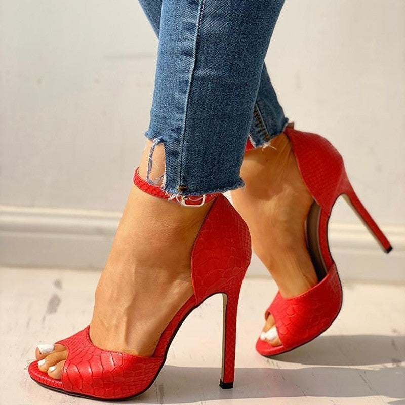 GR | Peeptoe heel sandal stiletto