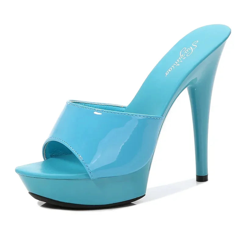 GR | Patent leather high heel sandals