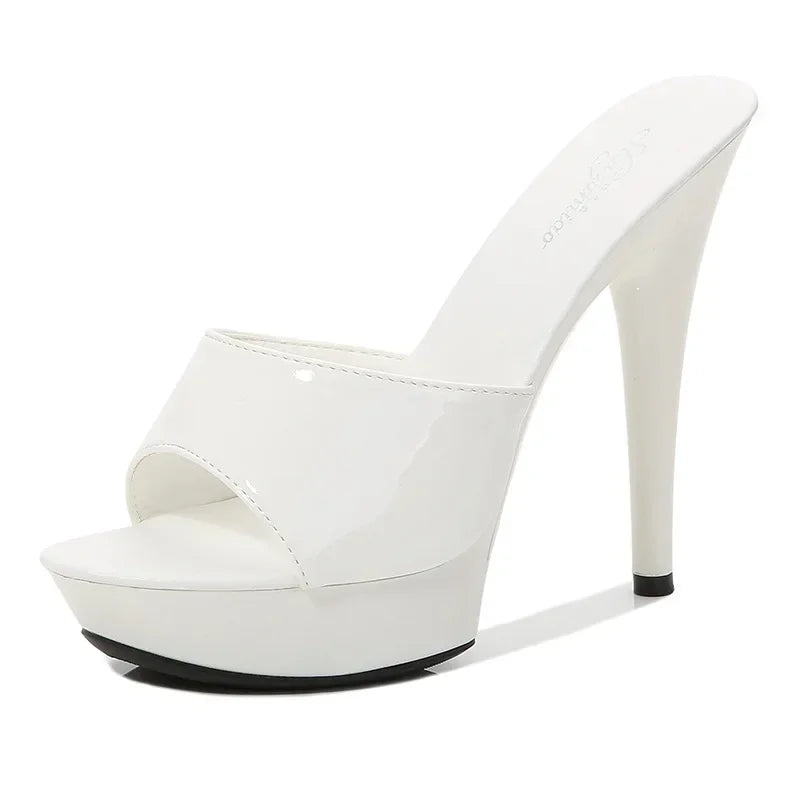GR | Patent leather high heel sandals