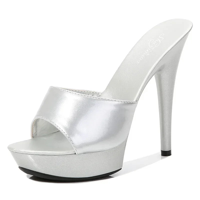 GR | Patent leather high heel sandals
