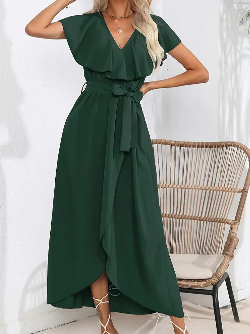 GR | Flowing, elegant V-neck dress