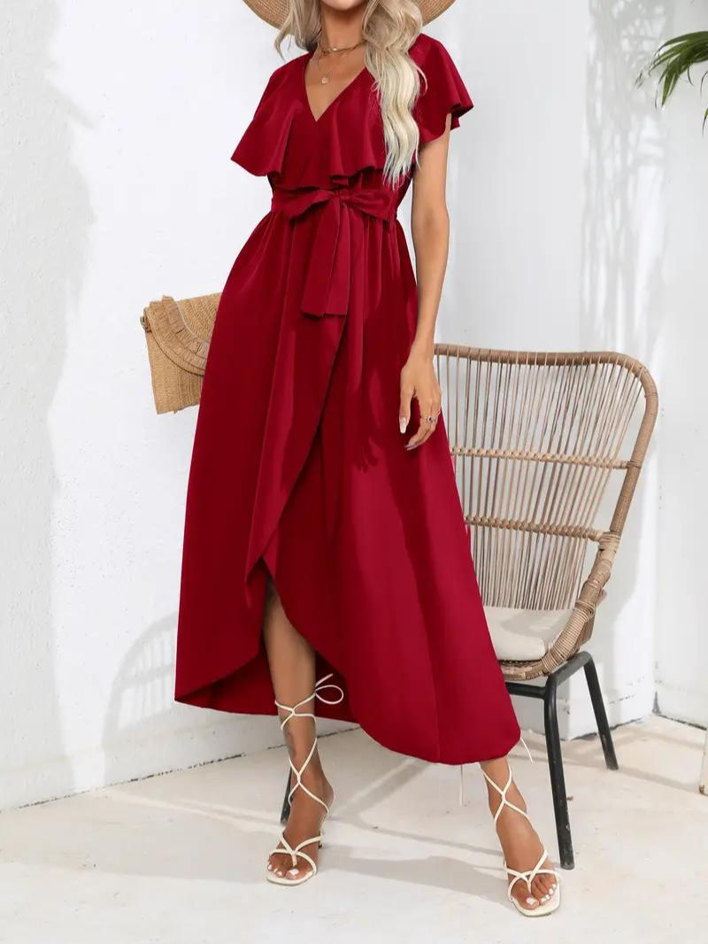GR | Flowing, elegant V-neck dress