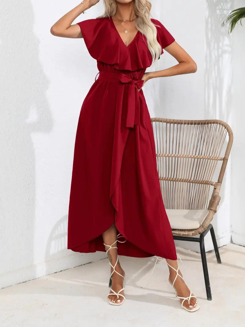 GR | Flowing, elegant V-neck dress