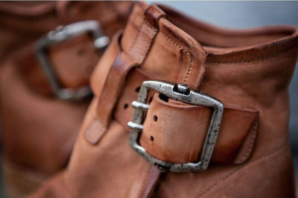 GR | Open High Top Sandals with Wedge Heel and Buckle for Women