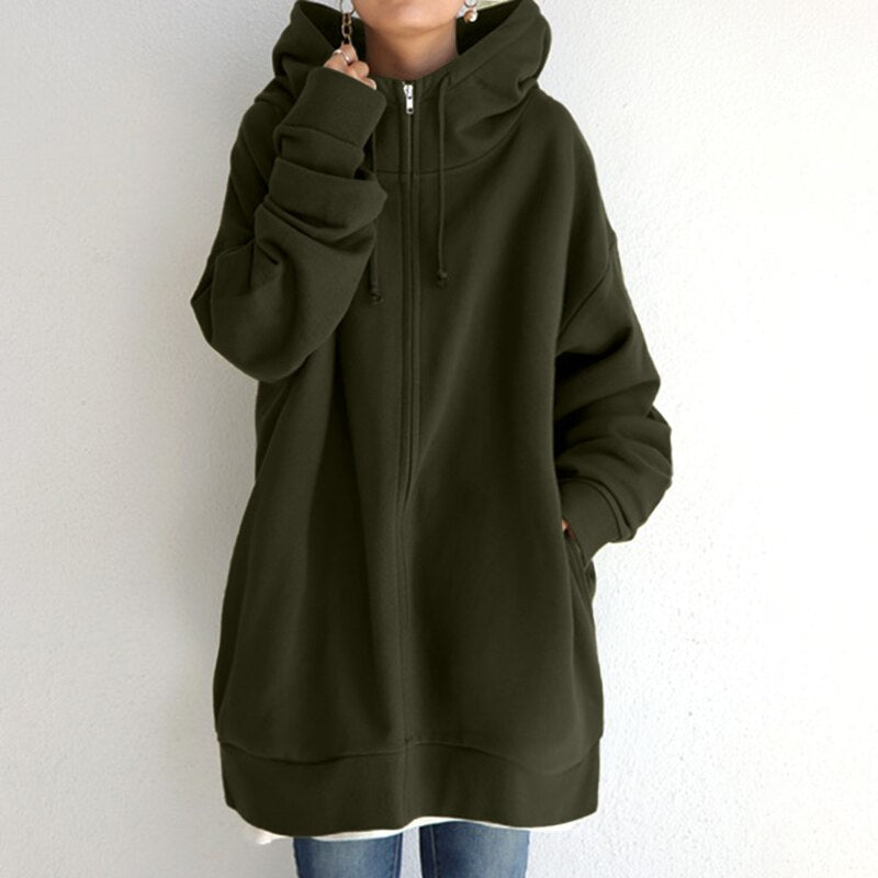 GR | Cozy winter pullover hoodie in plus size