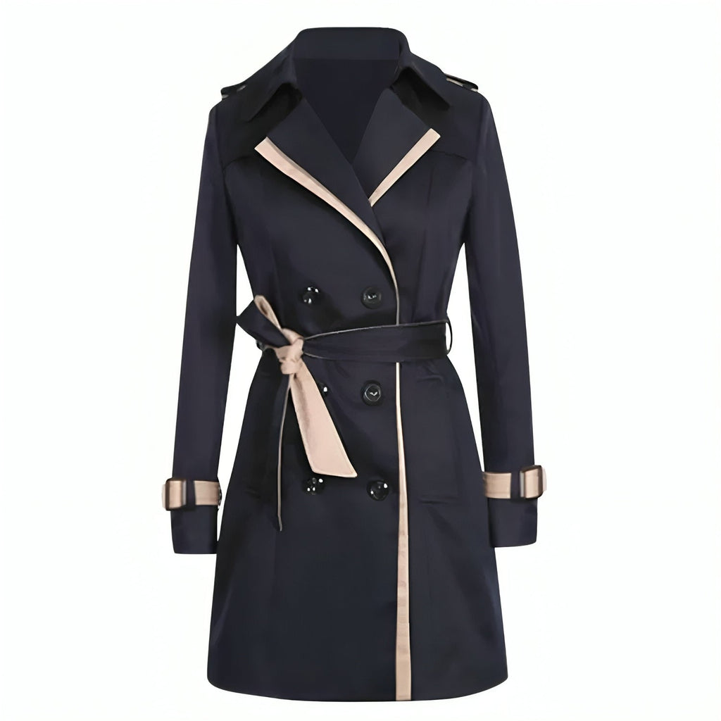 GR | Elegant double-breasted windbreaker trench coat