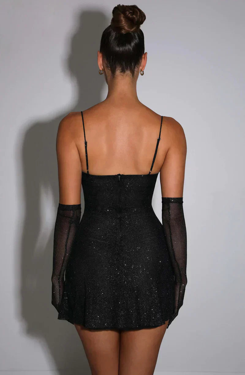 GR | Minikleid Mit Handschuhen Für Frauen
