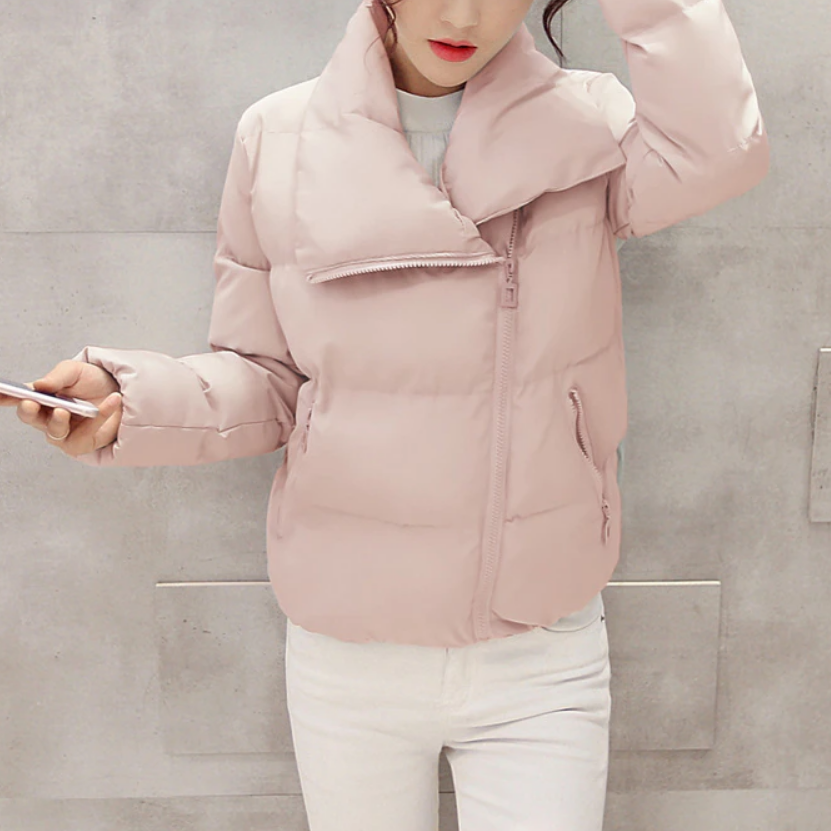 GR | Women's winter jacket with asymmetrical collar