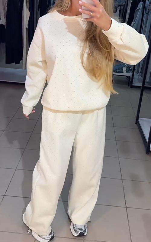 GR | Funkelnd Bequem Jogginganzug Damenbekleidung