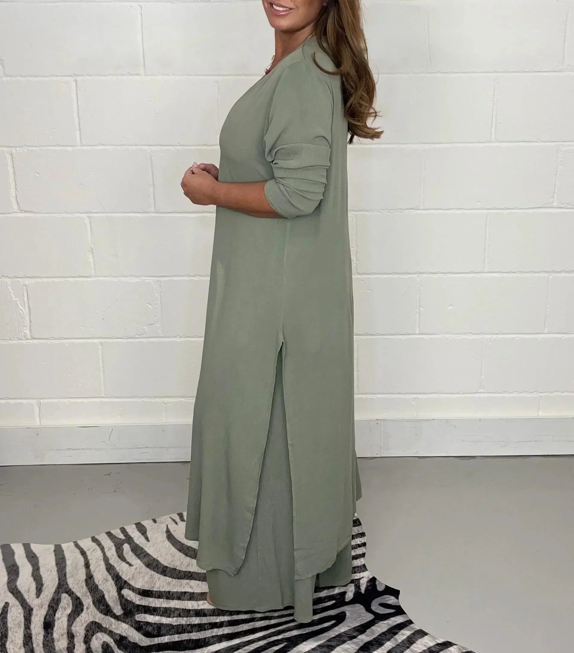 GR | Set Long Sleeves Wide Leg Matching Set Women's Clothing 