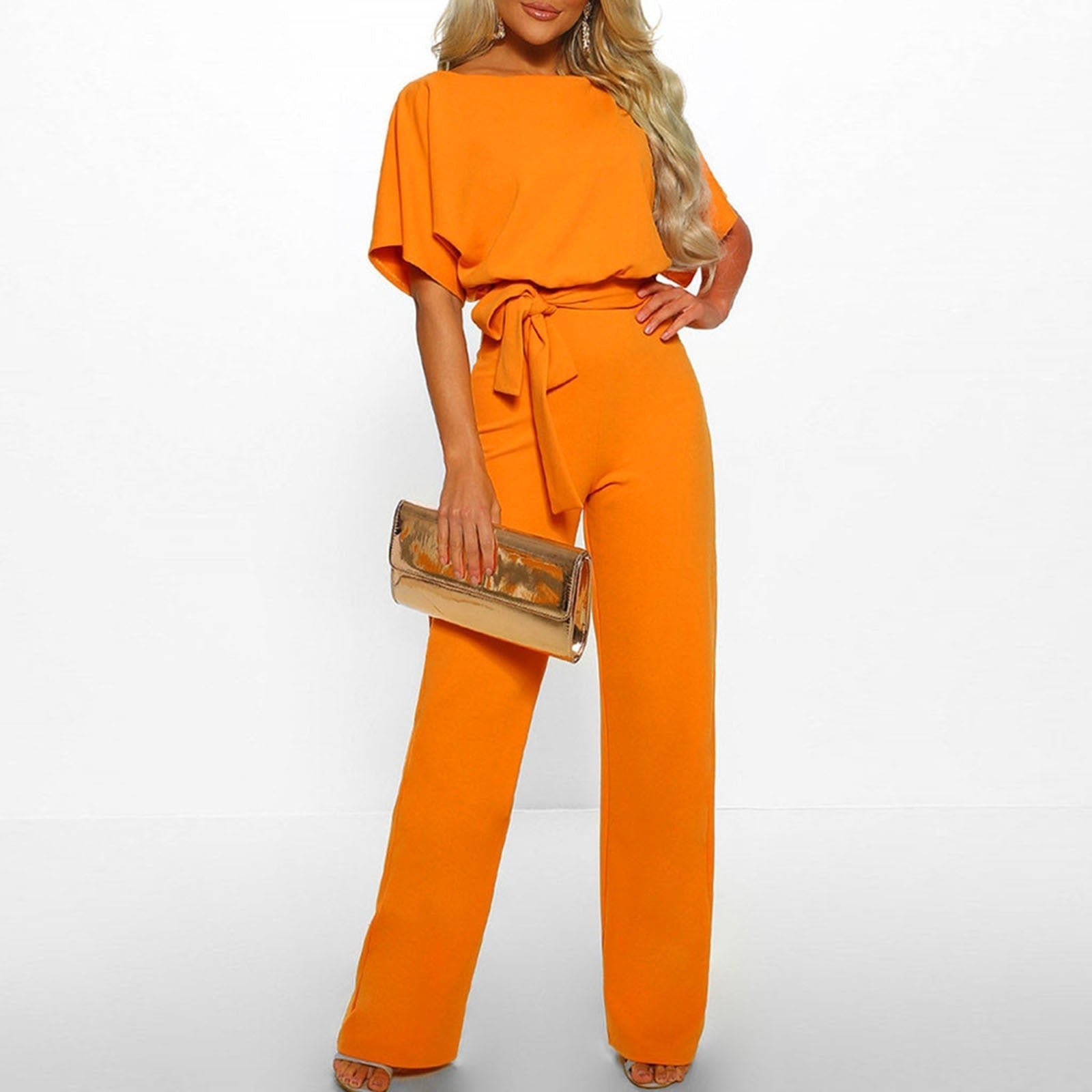 GR | Elegant Waist Belt Women's Jumpsuit
