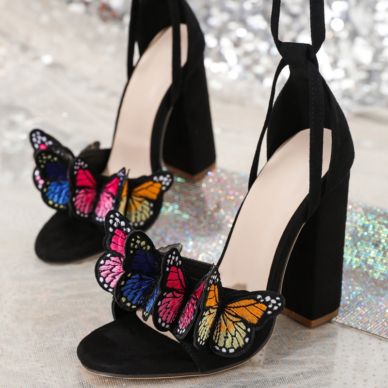 GR | Orthopedic Women's Butterfly High Heel Sandals 