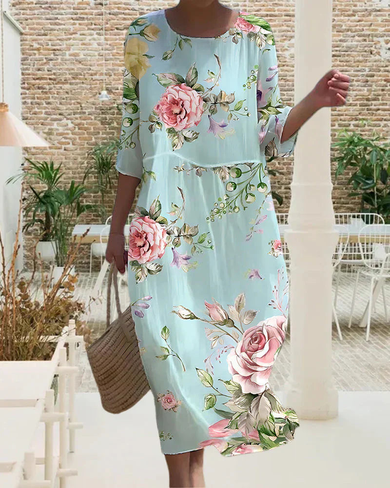 GR | Casual dress with floral pattern
