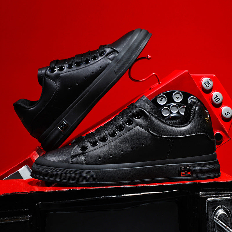 GR | Sneakers with a Heel: Comfortable Casual Shoes with a 6 cm Hidden Heel, Made of Faux Leather, For Everyday & Business