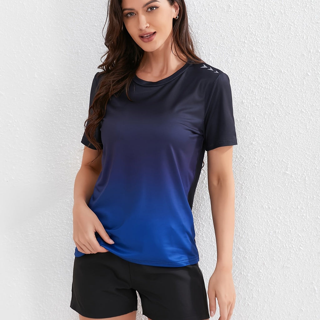 GR | Women's Ombre Short-Sleeved Sport T-Shirt