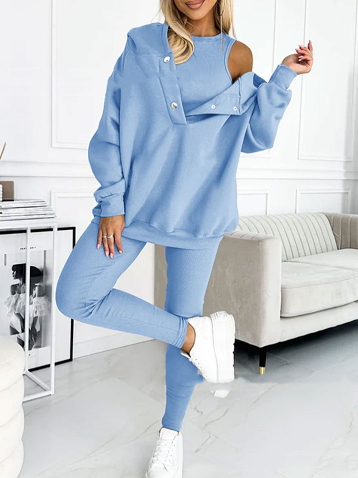 GR | 3-Teiliges Damen-Sportset Für Herbst Und Winter