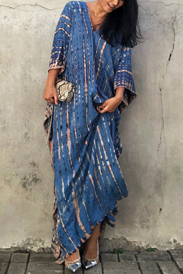 GR Freely – Lockeres Überwurfkleid im Batik-Boho-Stil