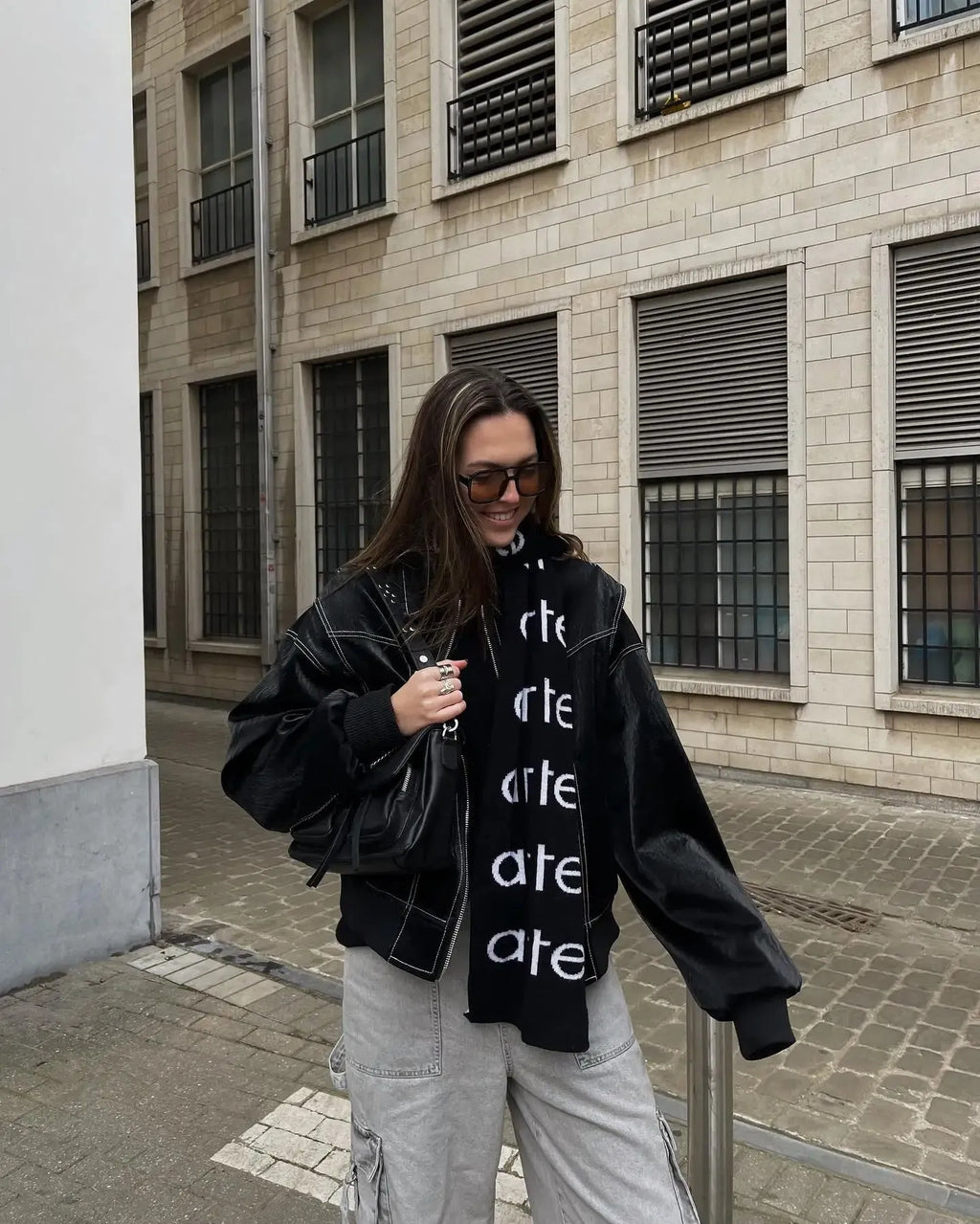 GR | Oversized leather jacket for women | Trendy and comfortable