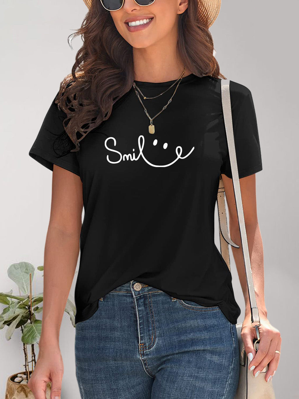 GR | Smile Rundhals Kurzarm T-Shirt