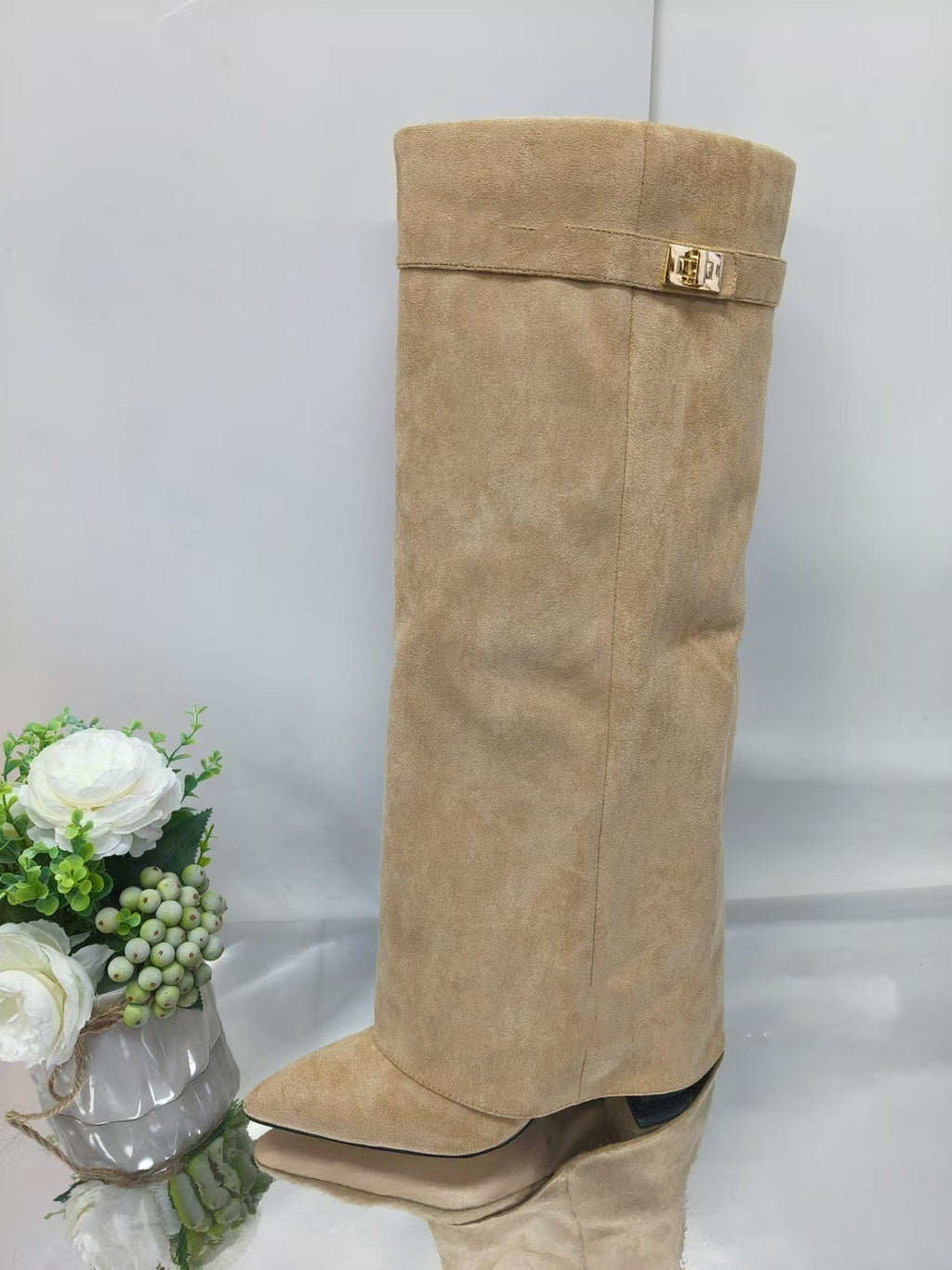 GR | Verschluss Hosen Stiefel Reiterstiefel Mittlere Wade
