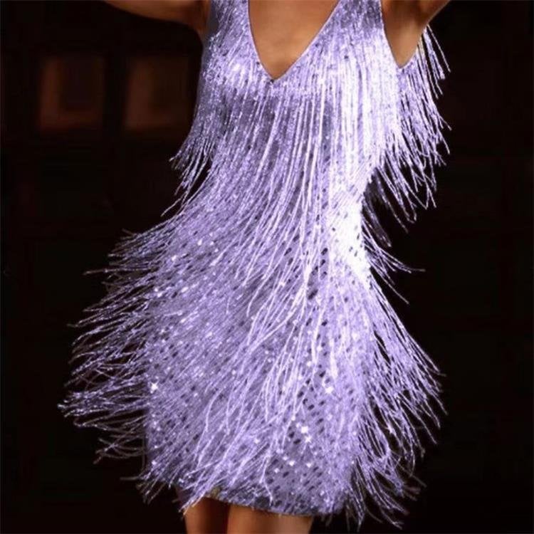 GR | Slip Kleid - Verführerisches V-Ausschnitt Kleid für Einen Stilvollen Look