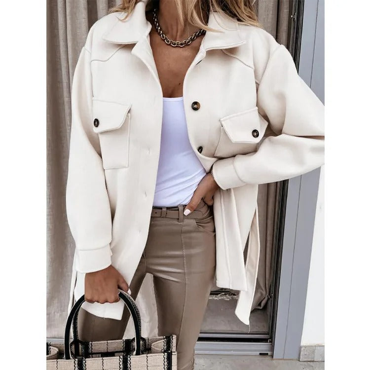 GR | Summer jacket, lightweight wool, long jacket