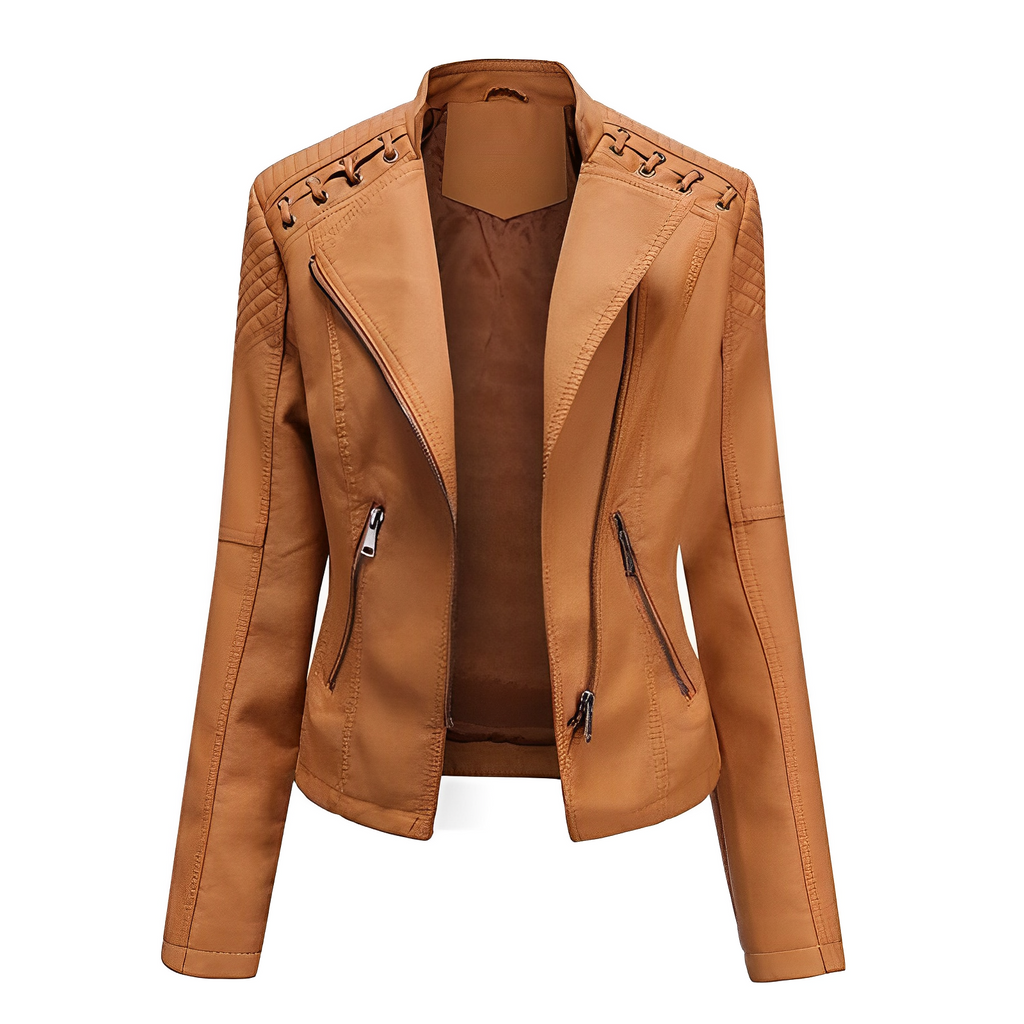 GR Allrounder: The ElegantAura leather jacket