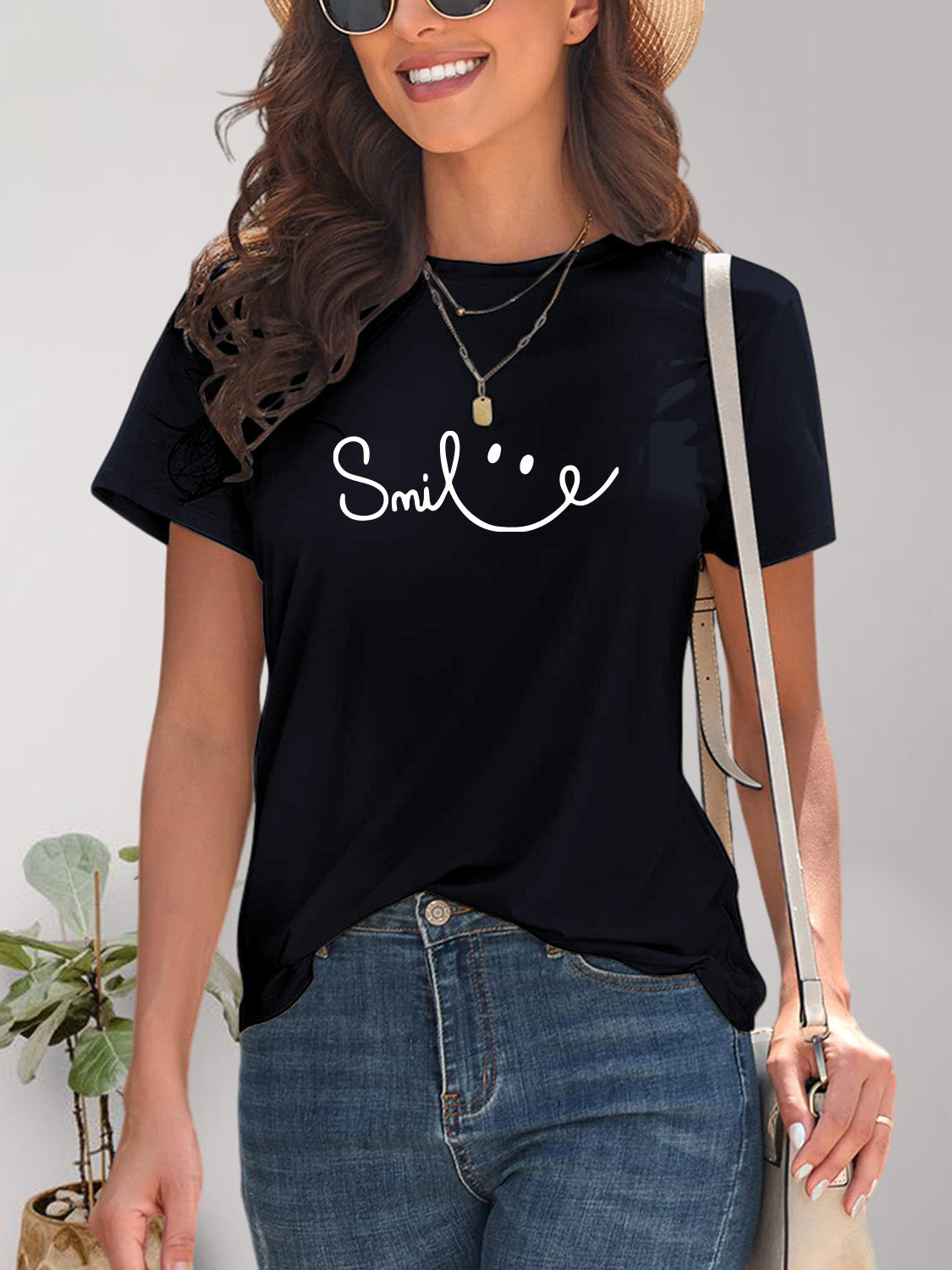 GR | Smile Rundhals Kurzarm T-Shirt
